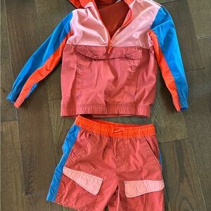 wonder nation Coral & Pink Colorblock Jacket